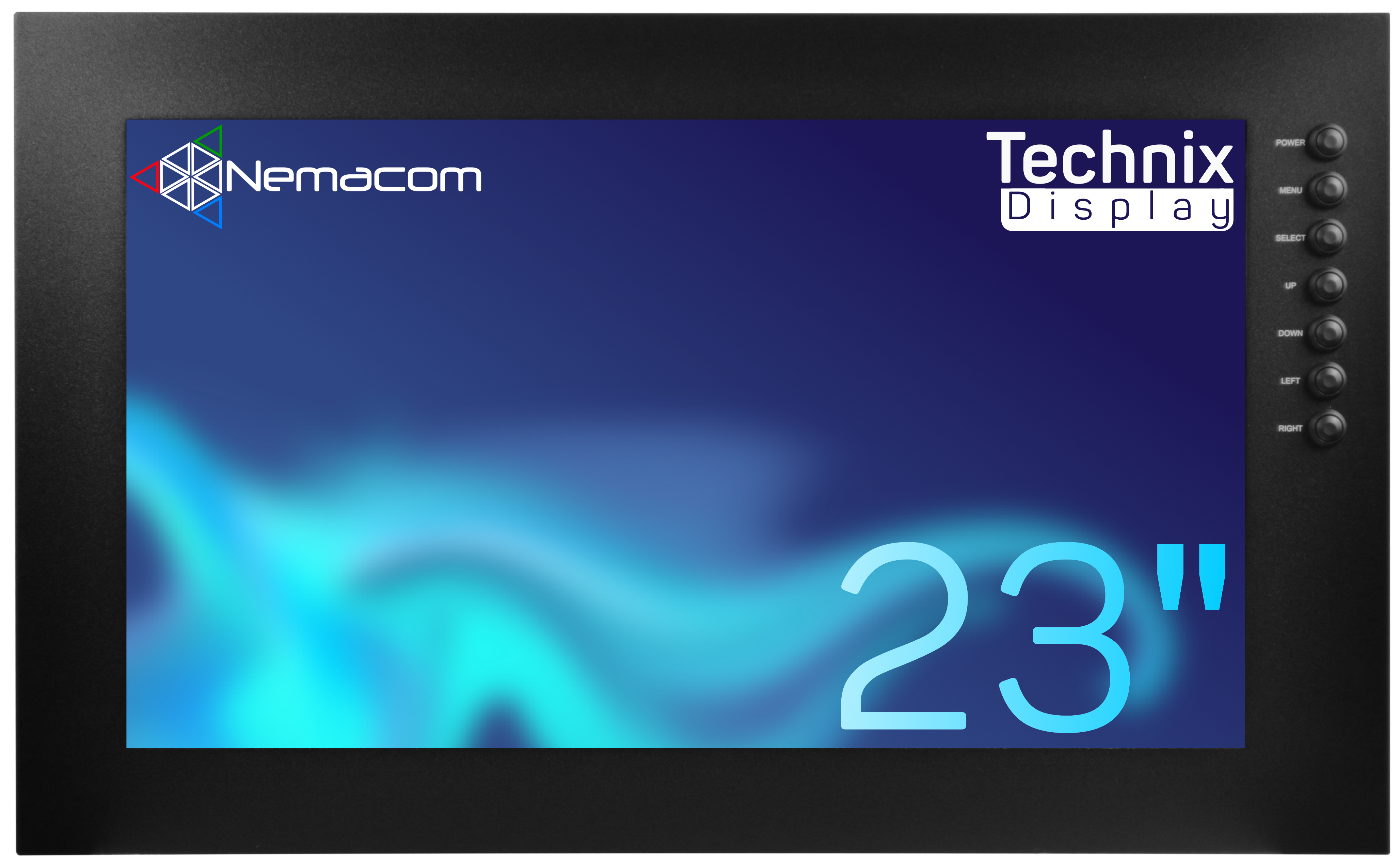 23” Nemacom Industrial Touch Monitor, Full-HD Display, Composite/S-Video